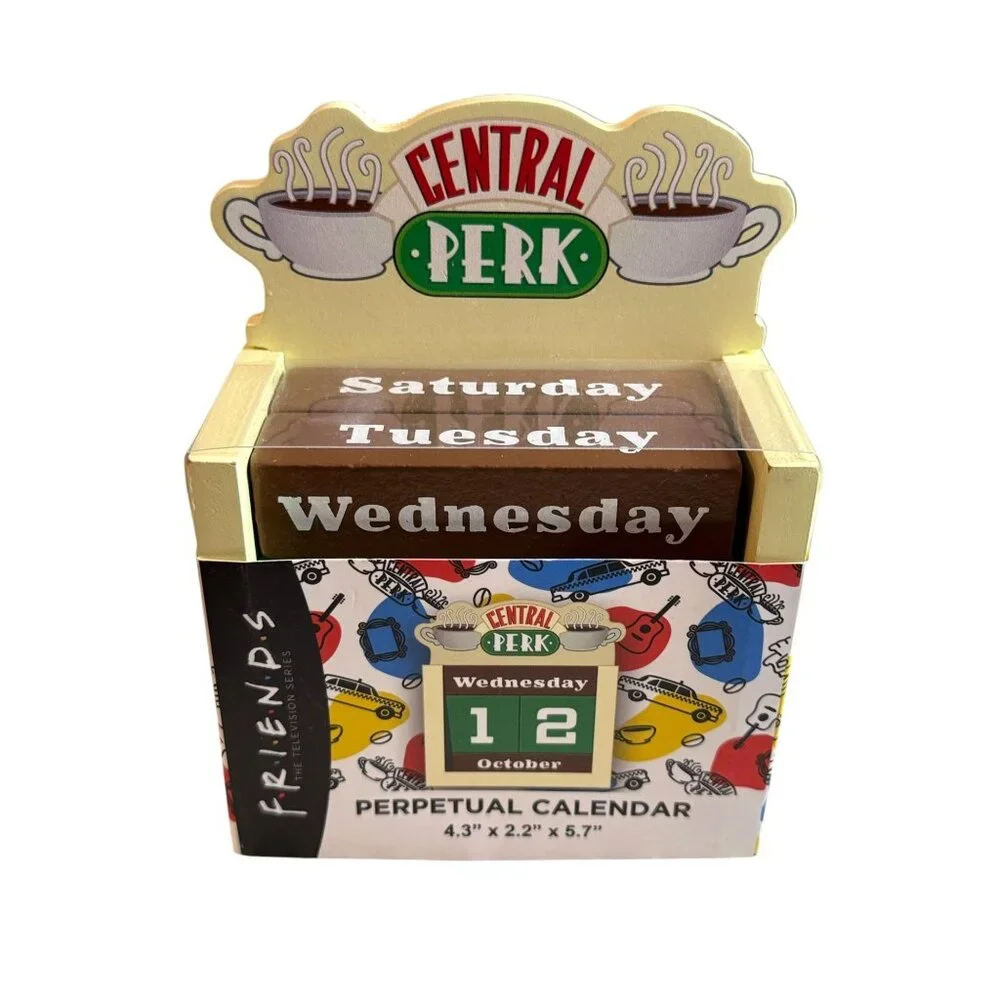 Friends Central Perk Perpetual Calendar Desk Organizer